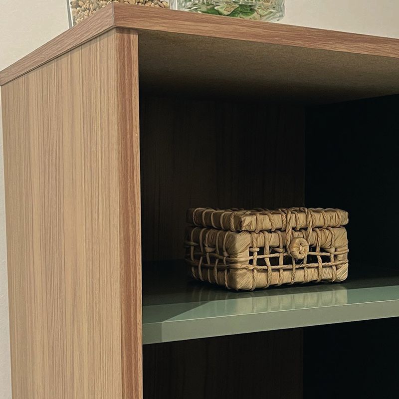 Bufetera Charlotte de MDF y MDP con Puerta Reversible de 80 x 40 x 80 cm Beige y Verde Menta