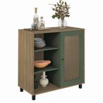 Bufetera Charlotte de MDF y MDP con Puerta Reversible de 80 x 40 x 80 cm Beige y Verde Menta