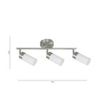 Lámpara Spot 3 Luces Orientables 14 cm para Interior Color Blanco
