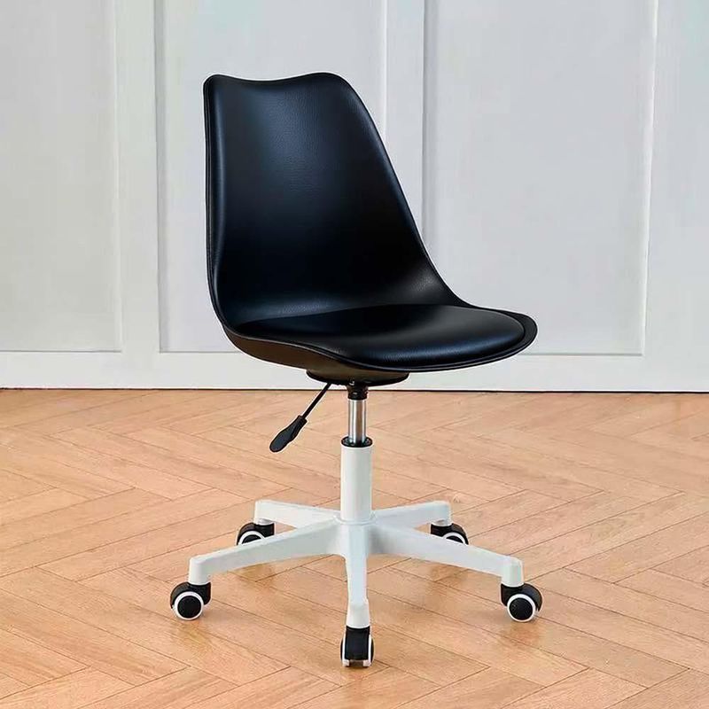 Silla de Oficina Ajustable con Ruedas para Escritorio de 68 x 52 x 75-85 cm Negra