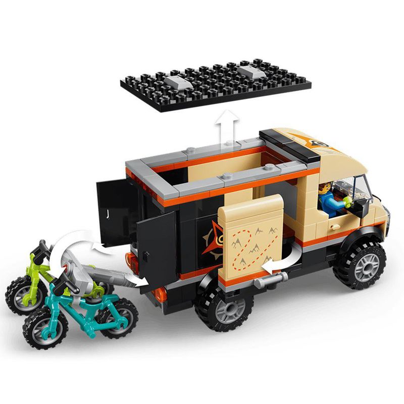 LEGO City Furgoneta de Aventura con Bicis de Montaña #60512 de 260 Piezas