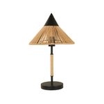 Lámpara de Mesa de Mimbre 40 W Color Negro y Natural
