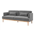 Sofá Cama Charles de 2 Plazas con Respaldo Reclinable de 210 x 82 x 85 cm Gris