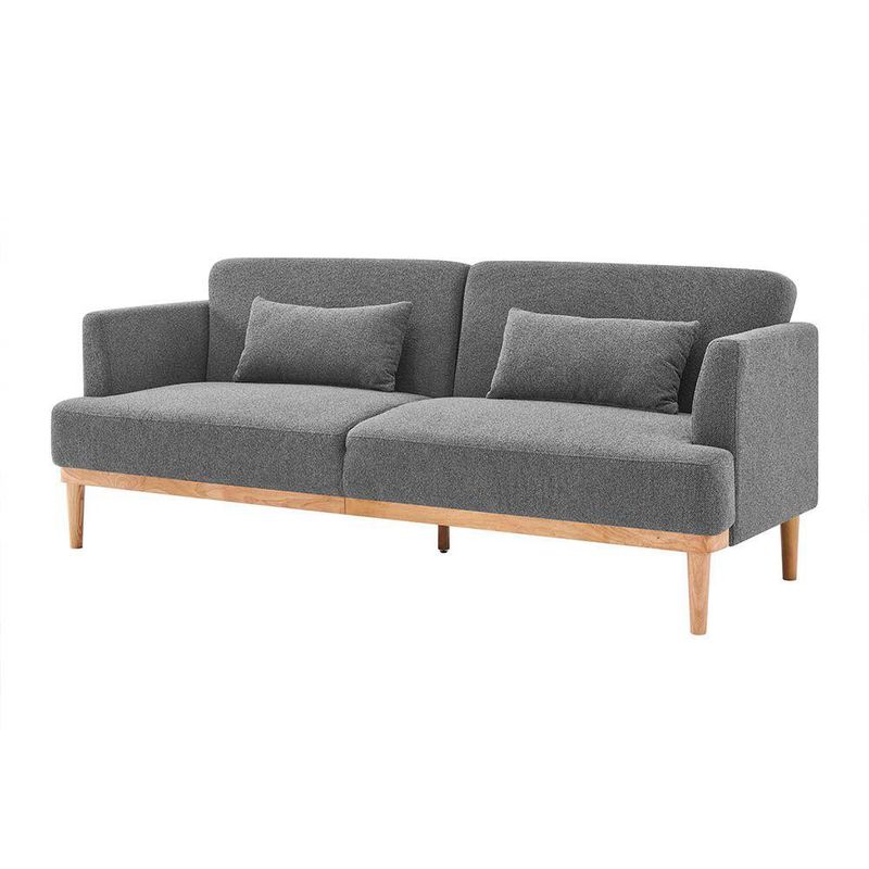 Sofá Cama Charles de 2 Plazas con Respaldo Reclinable de 210 x 82 x 85 cm Gris