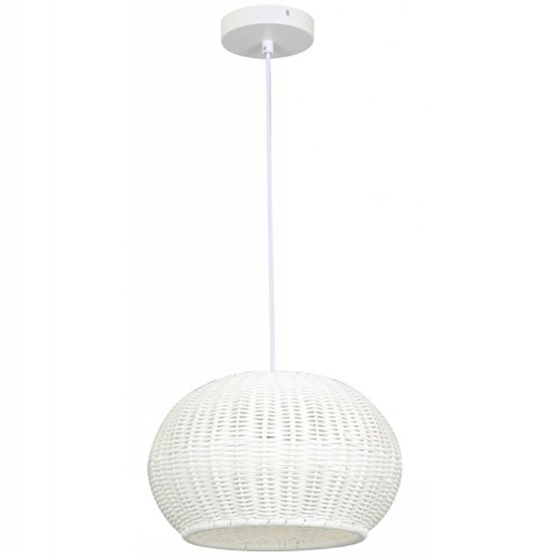 Lámpara Colgante de 1 Luz Base E27 40W Color Blanco