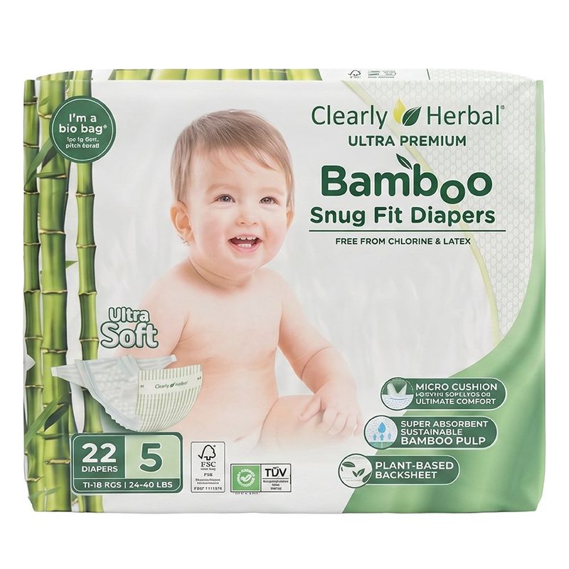 Pañales Bamboo Snug Fit Talla 5 de 88 Unideades - Clearly Herbal