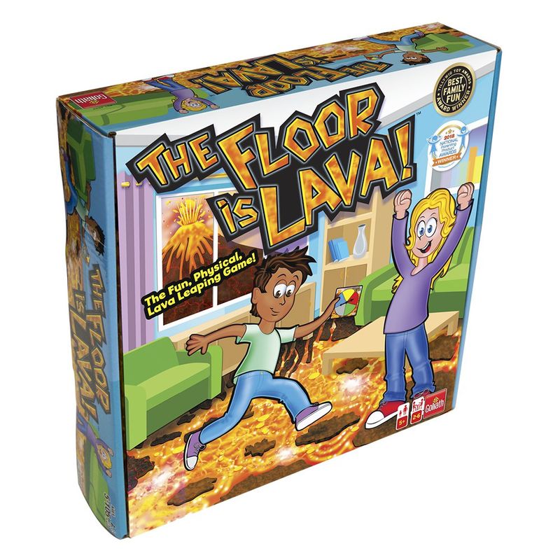 Juego de Piso The Floor is Lava con 25 Piedras de Espuma y Ruleta