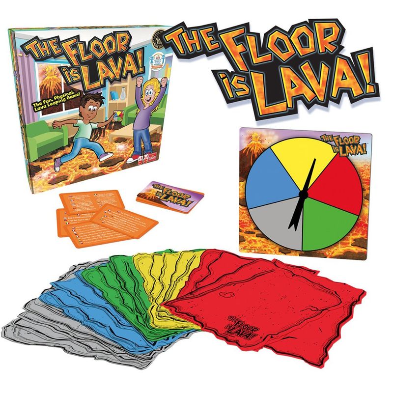 Juego de Piso The Floor is Lava con 25 Piedras de Espuma y Ruleta