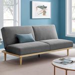 Sofá Cama Stuart con Respaldo Reclinable de 189 x 89 x 87 cm Gris