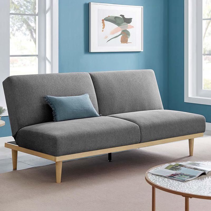 Sofá Cama Stuart con Respaldo Reclinable de 189 x 89 x 87 cm Gris
