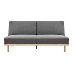 Sofá Cama Stuart con Respaldo Reclinable de 189 x 89 x 87 cm Gris
