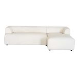 Sofá Esquinero Lara de Tela con Extensión Izquierda de 255 x 156 x 70 cm Beige