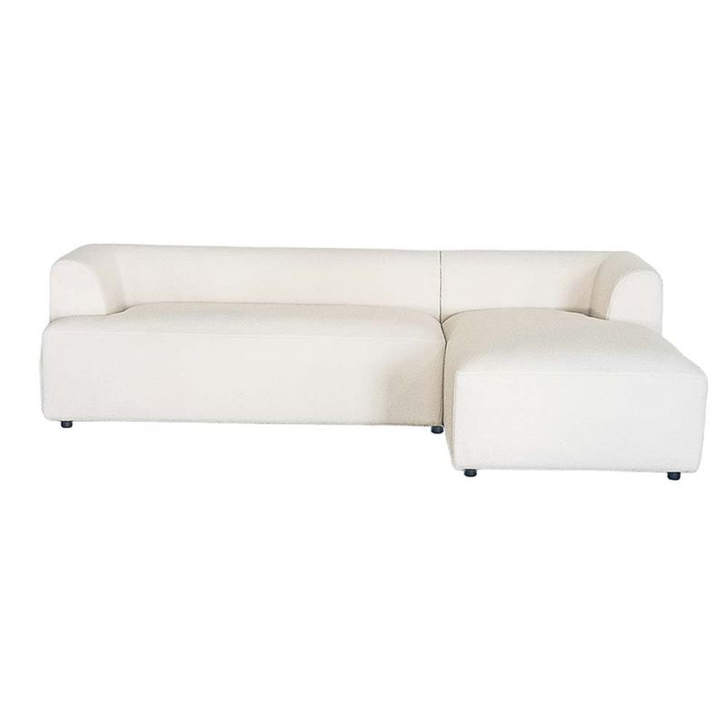 Sofá Esquinero Lara de Tela con Extensión Izquierda de 255 x 156 x 70 cm Beige