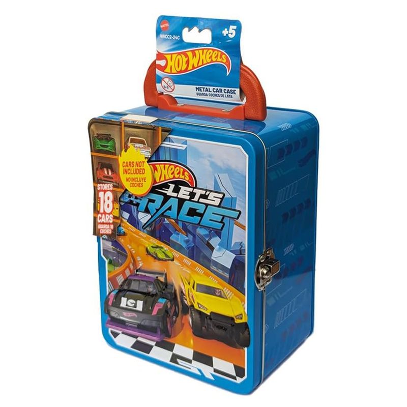 Maletín Metálico Hot Wheels Let´s Race para Guardar 18 Autos