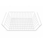 Canasta Organizadora Colgante de Alambre Recubierto de 40 x 26 x 14 cm para Cocina Blanca