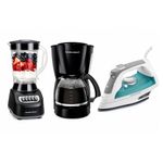Combo HB de Cafetera para 12 Tazas con Plancha y Licuadora