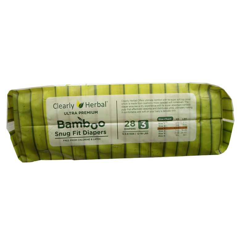 Pañales Bamboo Snug Fit Talla 3 de 112 Unideades - Clearly Herbal