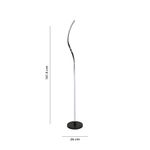 Lámpara de Pie LED 14 W 161.5 cm Diseño Moderno Color Negro