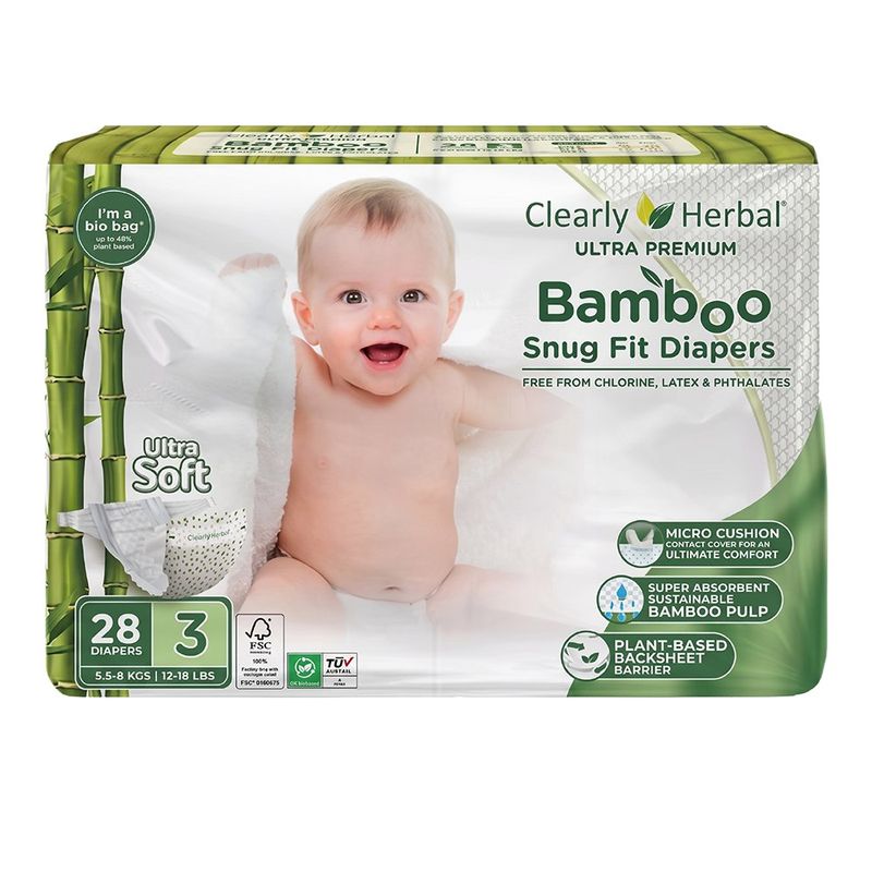 Pañales Bamboo Snug Fit Talla 3 de 112 Unideades - Clearly Herbal