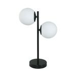 Lámpara de Mesa Esferas con 2 Luces Base E14 de 5 W Color Negro
