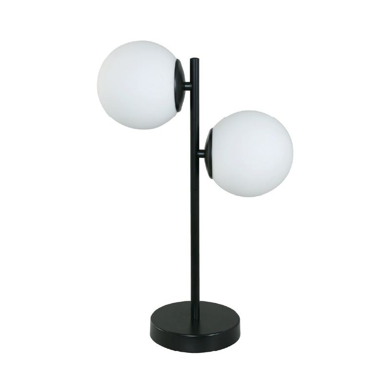 Lámpara de Mesa Esferas con 2 Luces Base E14 de 5 W Color Negro