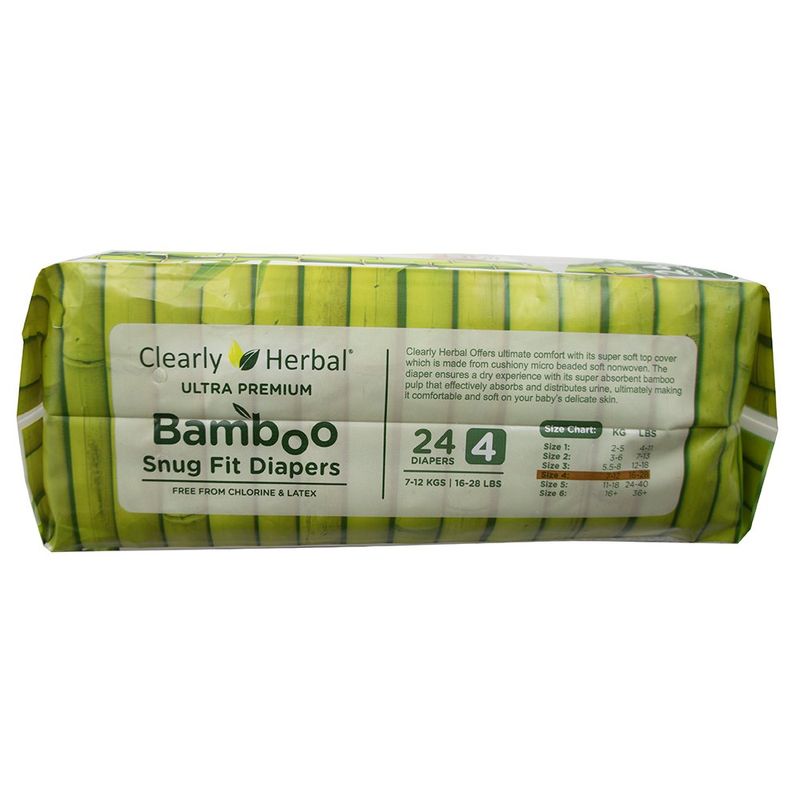Pañales Bamboo Snug Fit Talla 4 de 96 Unideades - Clearly Herbal