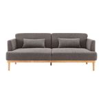 Sofá Cama Charles de Tela 2 Plazas con Respaldo Reclinable de 210 x 82 x 85 cm Café