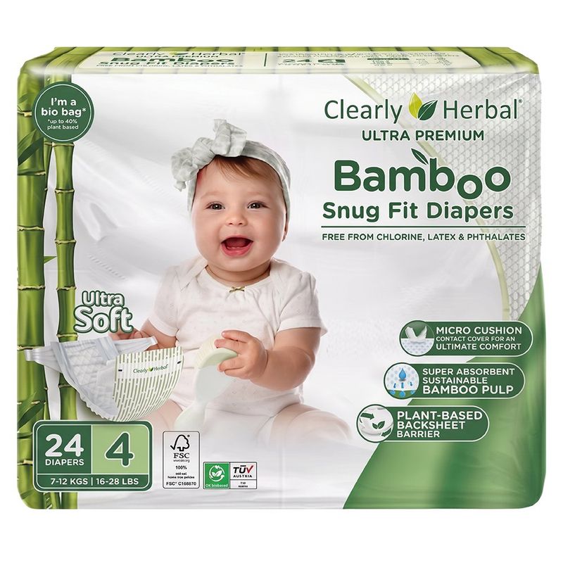 Pañales Bamboo Snug Fit Talla 4 de 96 Unideades - Clearly Herbal