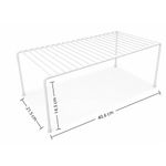 Estante Organizador Grande de Alambre Recubierto de 40.6 x 21.5 x 14.5 cm Blanco
