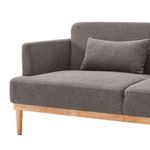 Sofá Cama Charles de Tela 2 Plazas con Respaldo Reclinable de 210 x 82 x 85 cm Café