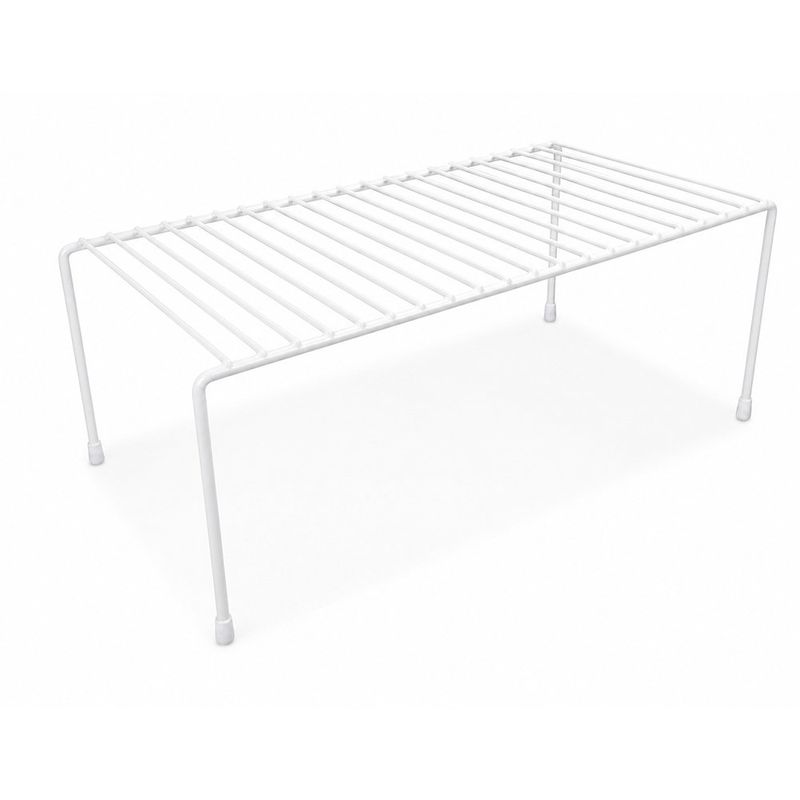 Estante Organizador Grande de Alambre Recubierto de 40.6 x 21.5 x 14.5 cm Blanco