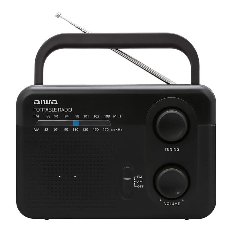 Radio Portátil Analógico con AM-FM Color Negro