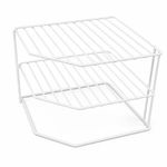 Escurridor de Platos con 3 Divisiones de Alambre Recubierto de 23 x 12 x 19.7 cm Blanco