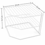 Escurridor de Platos con 3 Divisiones de Alambre Recubierto de 23 x 12 x 19.7 cm Blanco