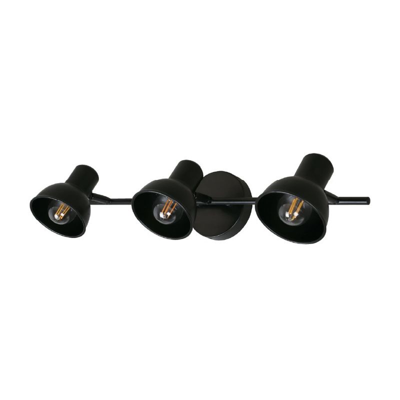 Lámpara Spot 3 Luces Orientables 16.5 cm para Interior Color Negro