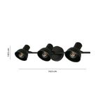 Lámpara Spot 3 Luces Orientables 16.5 cm para Interior Color Negro