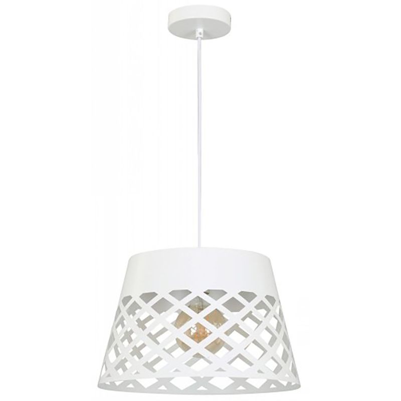 Lámpara Colgante de 1 Luz Base E27 Color Blanco