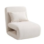 Sillón Sofá Billy Plegable con Almohada de 127 x 65 x 32 cm Beige