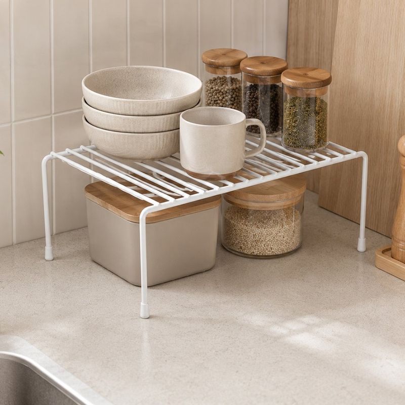 Estante Organizador Mediano de Alambre Recubierto de 33.5 x 21.5 x 14.5 cm Blanco