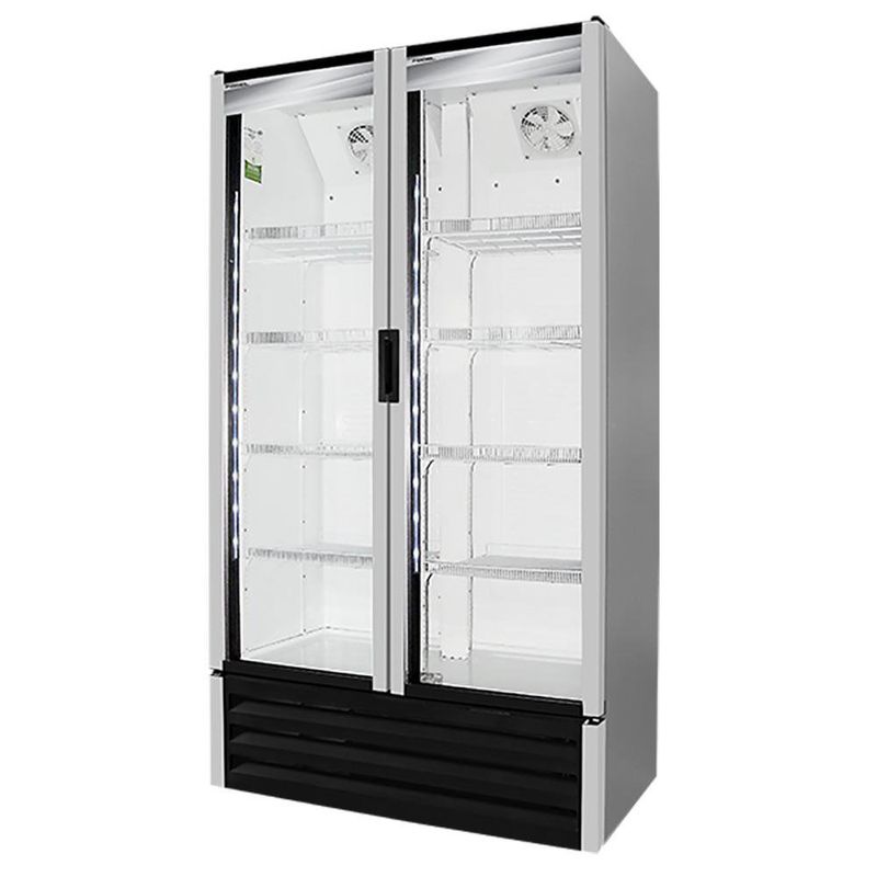 Visicooler VE-28 con Doble Puerta de Vidrio de 792 Litros Color Gris