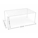 Estante Organizador Mediano de Alambre Recubierto de 33.5 x 21.5 x 14.5 cm Blanco