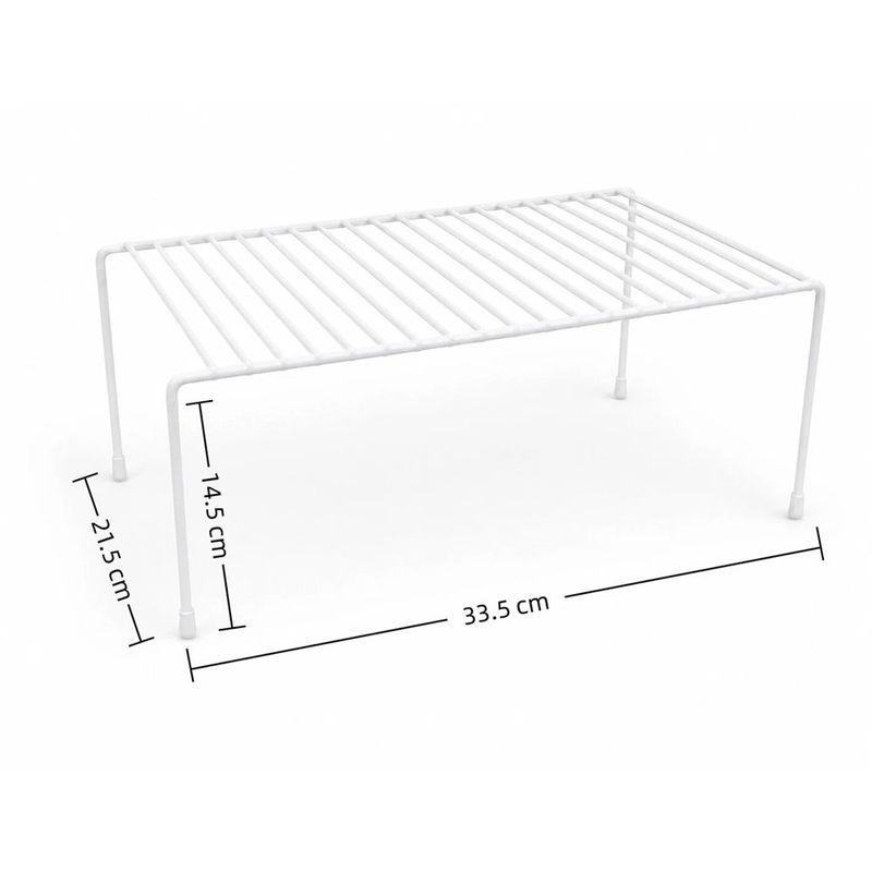 Estante Organizador Mediano de Alambre Recubierto de 33.5 x 21.5 x 14.5 cm Blanco
