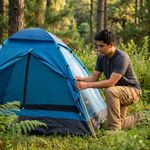 Carpa Iglú Montana para 2 Personas de 200 x 120 x 95 cm Color Azul