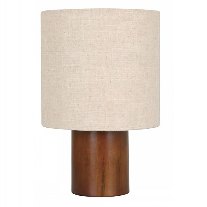 Lámpara Cerámica de Mesa E27 Estilo Madera