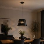 Lámpara Colgante de 1 Luz Base E27 35 cm Color Negro