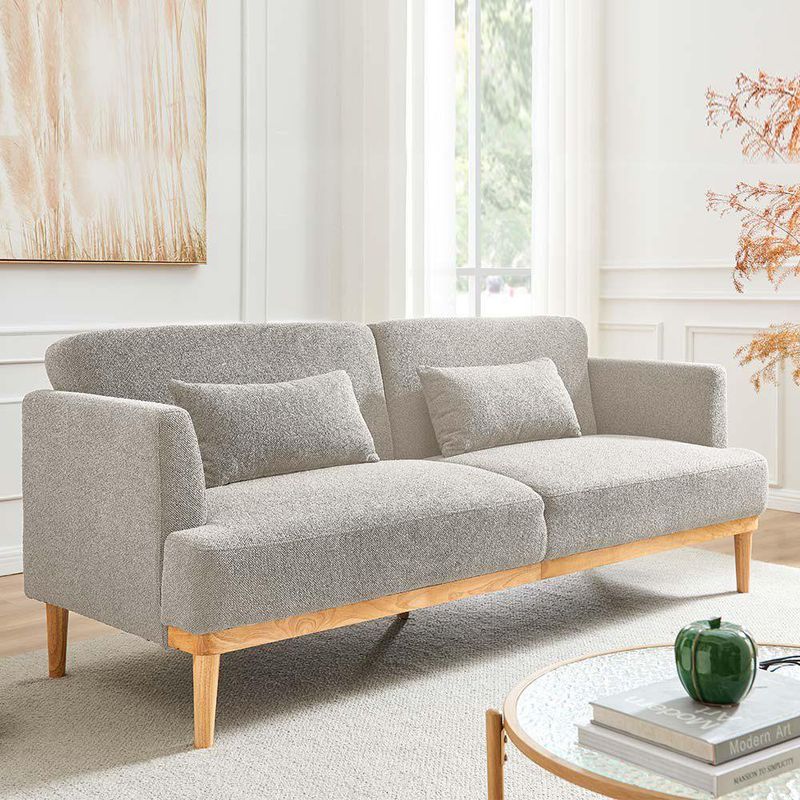 Sofá Cama Charles de 2 Plazas con Respaldo Reclinable de 210 x 82 x 85 cm Beige
