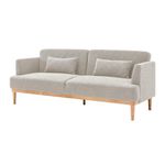 Sofá Cama Charles de 2 Plazas con Respaldo Reclinable de 210 x 82 x 85 cm Beige