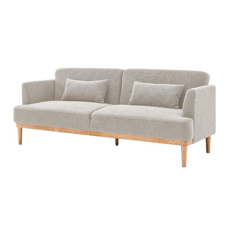 Sofá Cama Charles de 2 Plazas con Respaldo Reclinable de 210 x 82 x 85 cm Beige