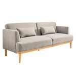 Sofá Cama Charles de 2 Plazas con Respaldo Reclinable de 210 x 82 x 85 cm Beige