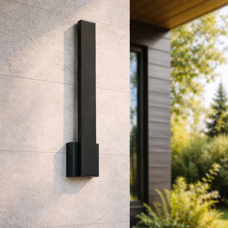 Lámpara de Pared Exterior LED 12 W 51 cm Diseño Moderno Color Negro
